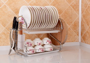 品尼优 厨房用品双盘沥水碗架 多功能收纳架碗碟菜板置物架PNY DL027
